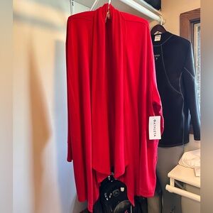 Athleta Bright Red Pranayama Wrap Cardigan